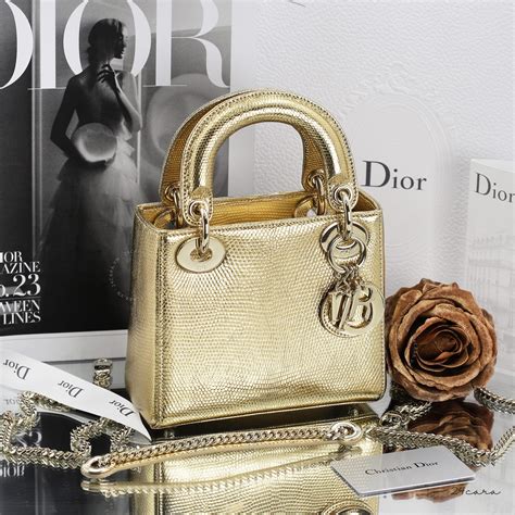 dior gold bag|small lady dior bag.